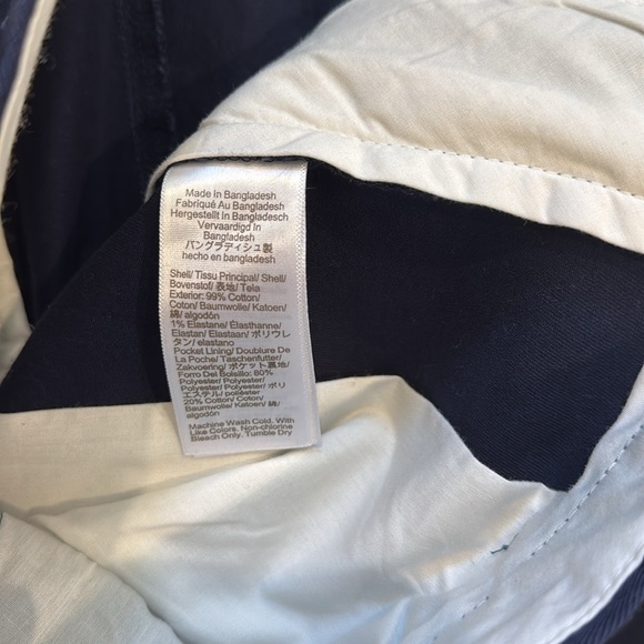 NWOT J. Crew Men's Flex Straight Chino Cotton Pants Navy Blue Size W31/L32 - Picture 5 of 6